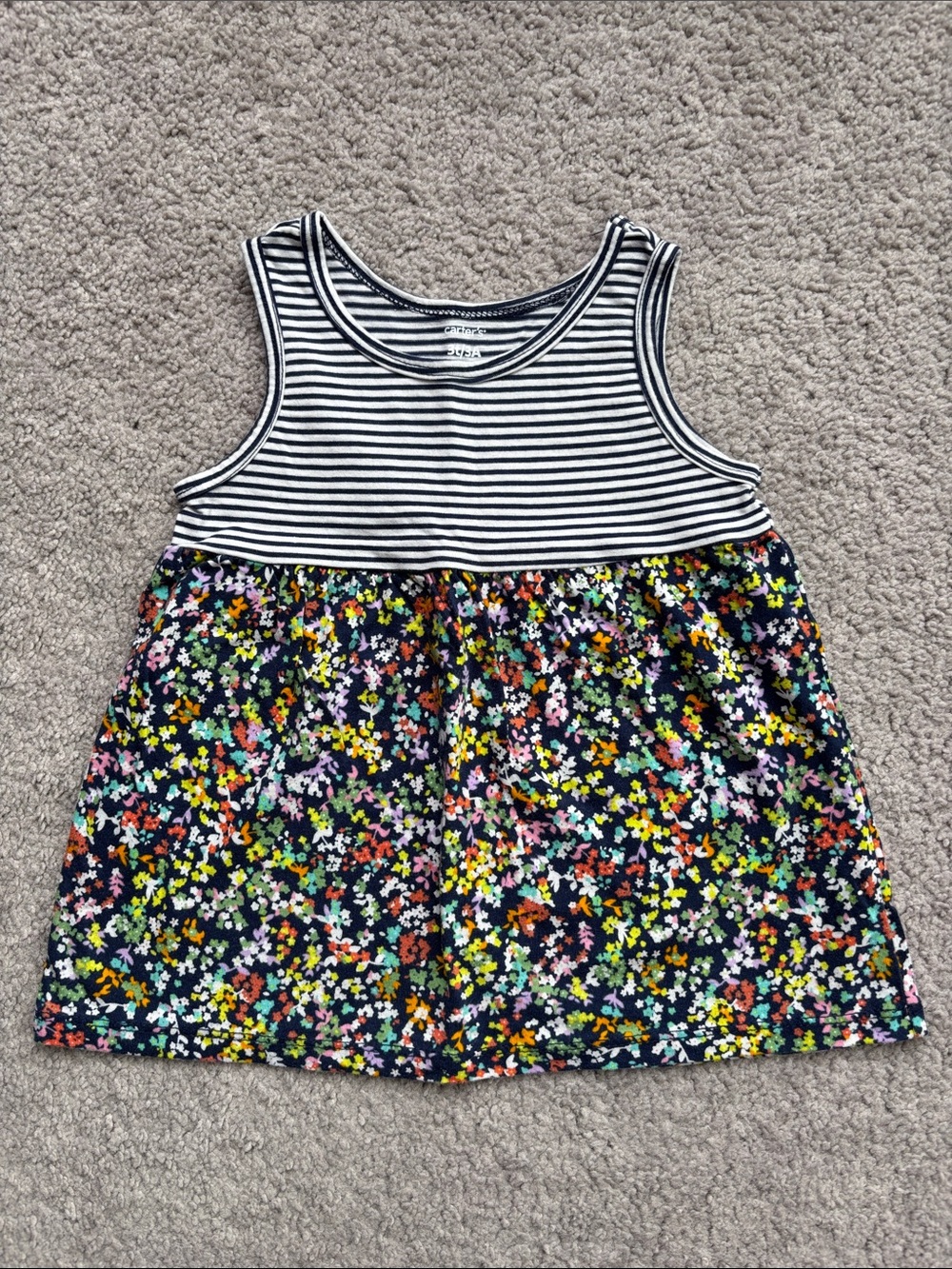 NWOT Carter’s striped and floral tank!